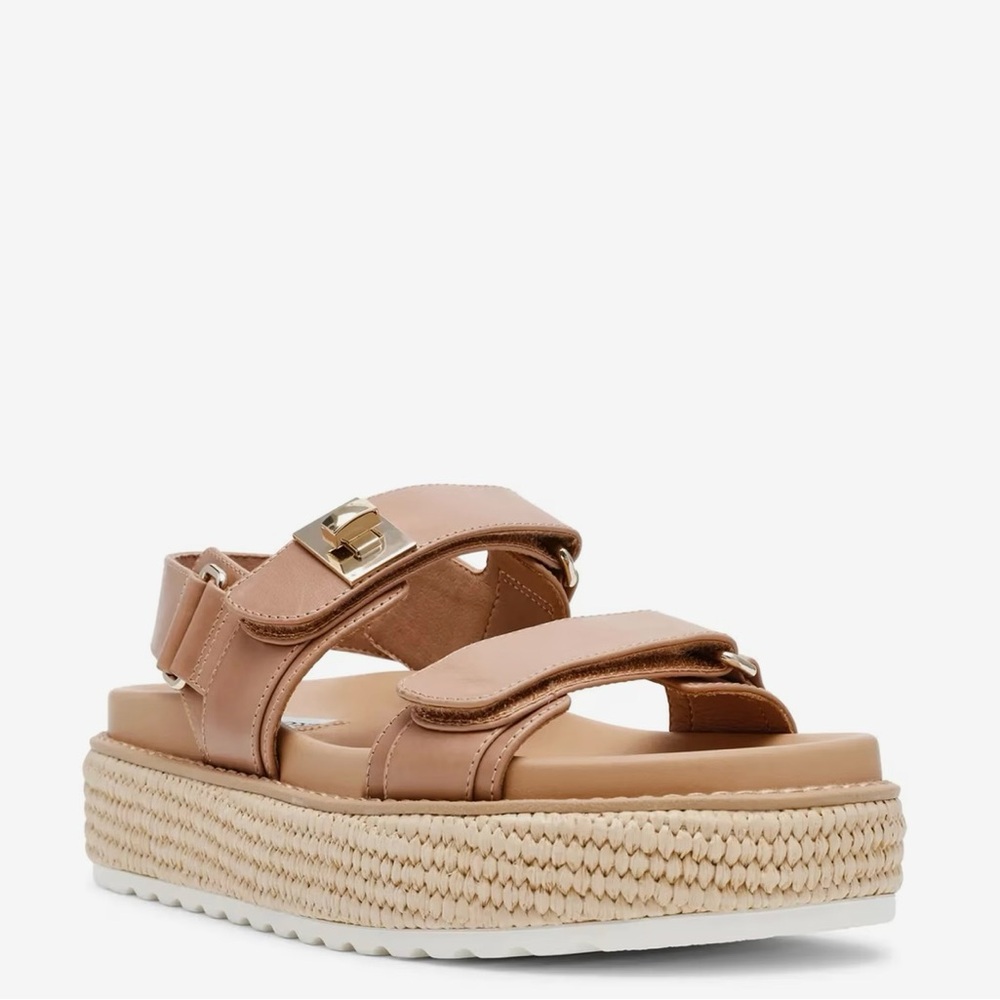 Steve Madden Bigmona Tan Platform Sandals